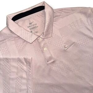 Nike Dri-FIT VAPOR Golf Pink Polo Shirt Men's XL‎ Textured Short Sleeve